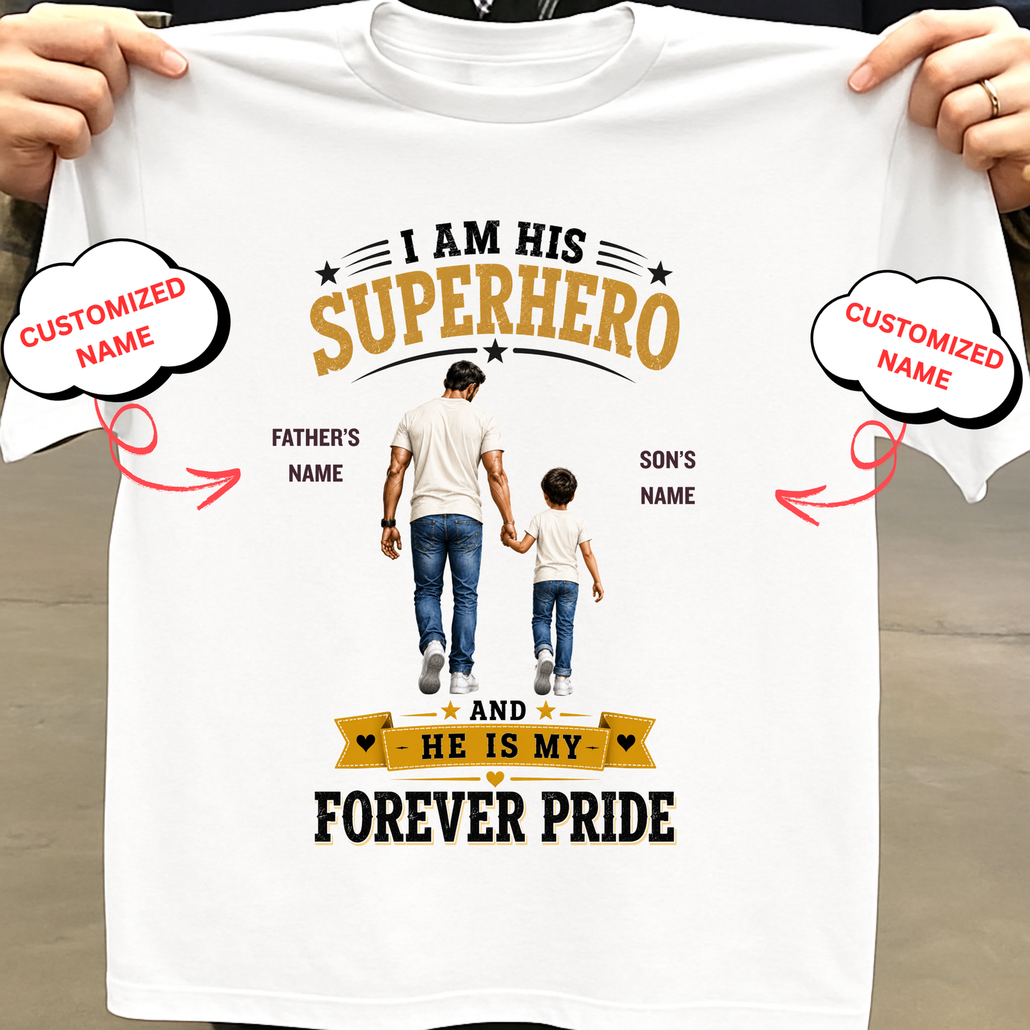 I AM HIS SUPERHERO (DAD & SON) CLASSIC T-SHIRT