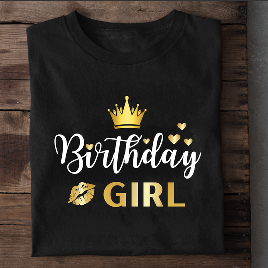 BIRTHDAY GIRL PREMIUM QUALITY T-SHIRT