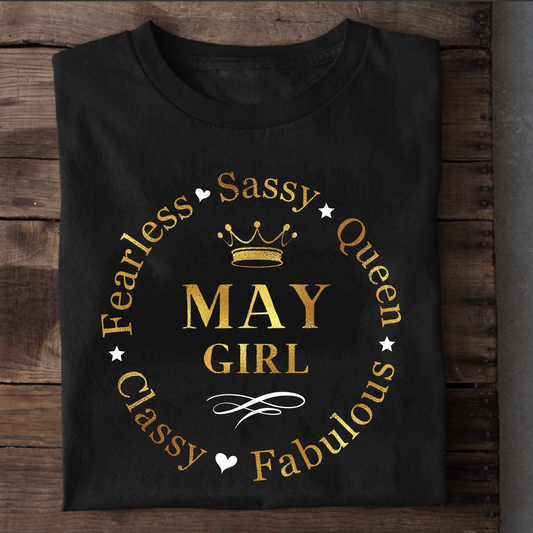 MAY FEARLESS GIRL PREMIUM QUALITY WOMEN'S T-SHIRT