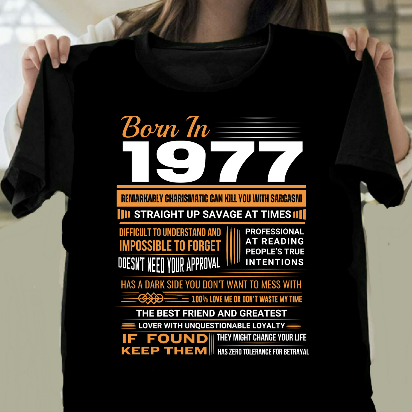 BORN IN 1977 SAVAGE CLASSIC T-SHIRT