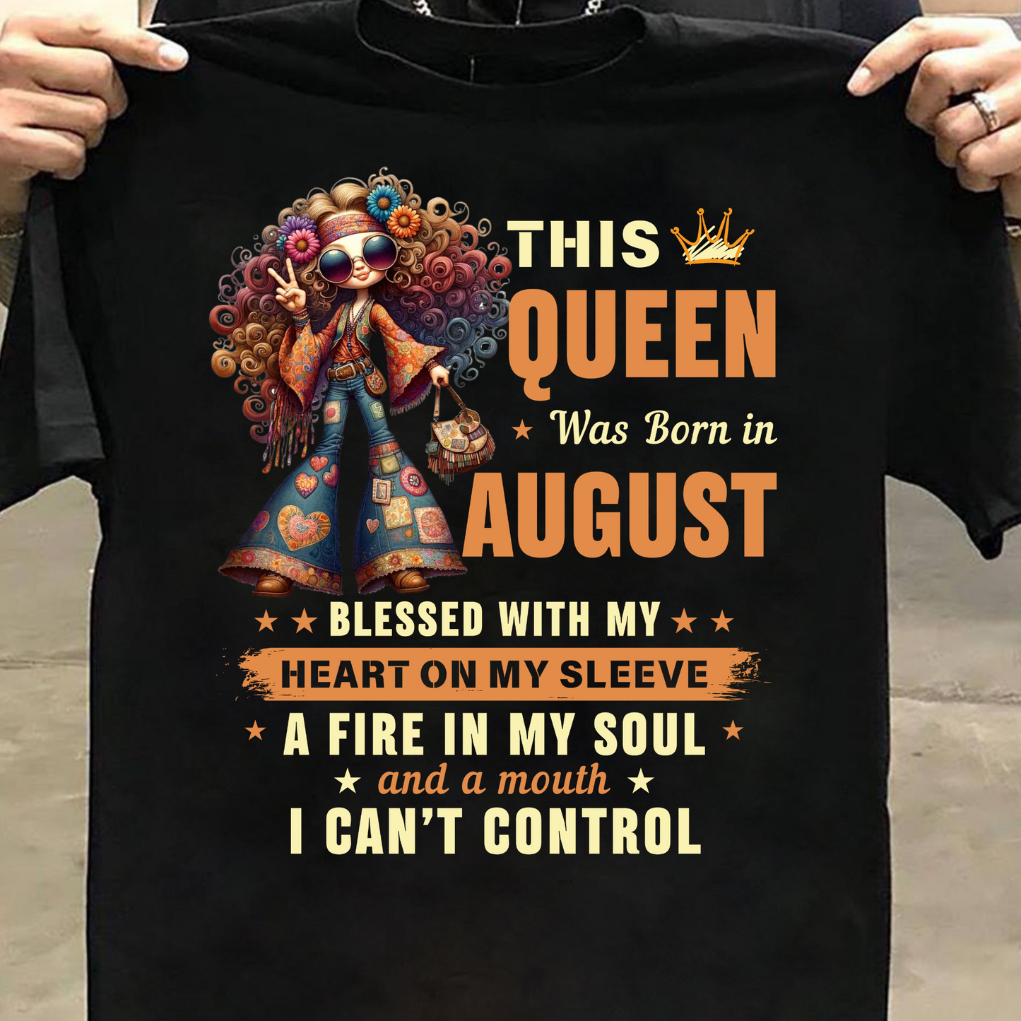 QUEEN AUGUST HEART ON MY SLEEVE CLASSIC T-SHIRT