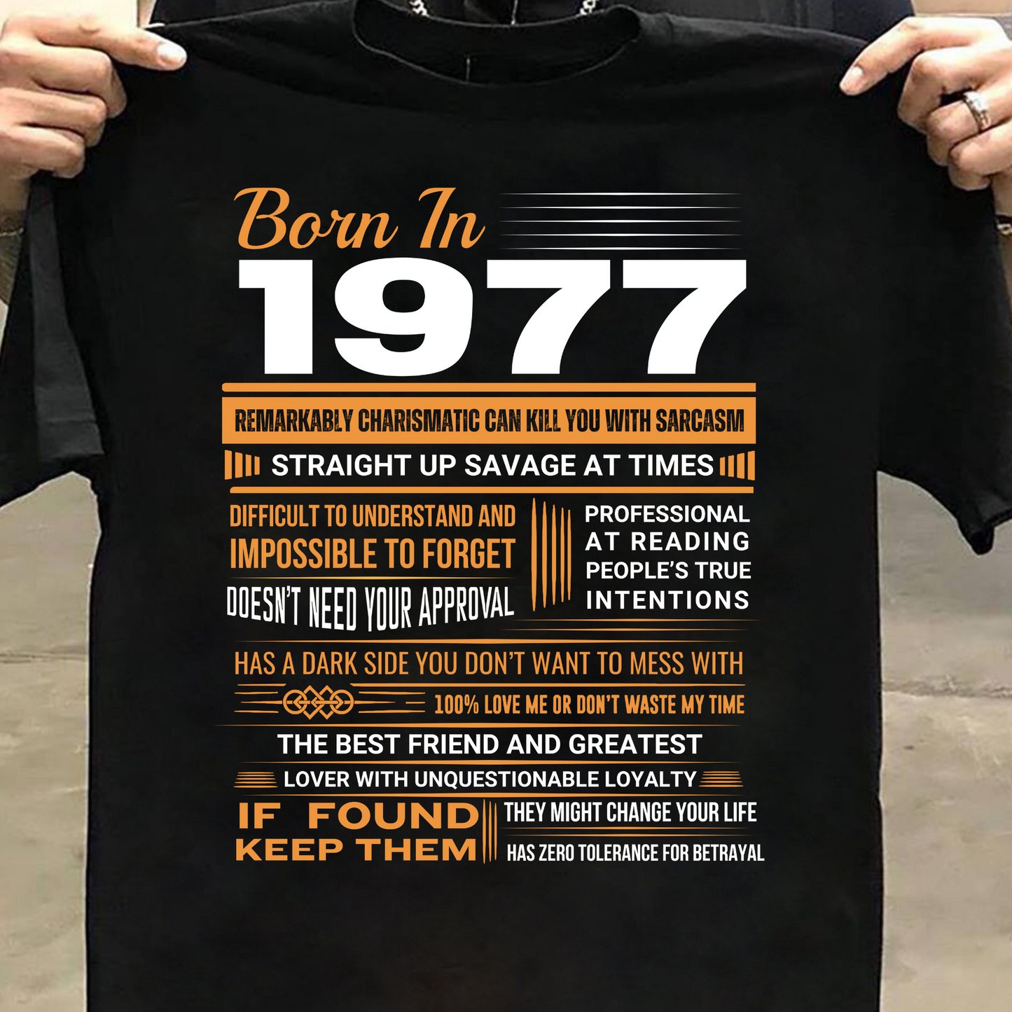 BORN IN 1977 SAVAGE CLASSIC T-SHIRT