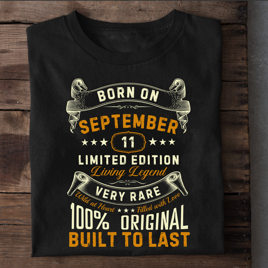 BORN ON SEPTEMBER 11 CLASSIC T-SHIRT