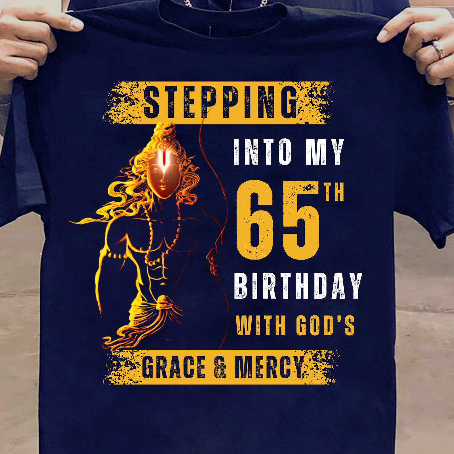 STEPPING INTO MY 65TH BIRTHDAY WITH GOD'S GRACE & MERCY CLASSIC T-SHIRT