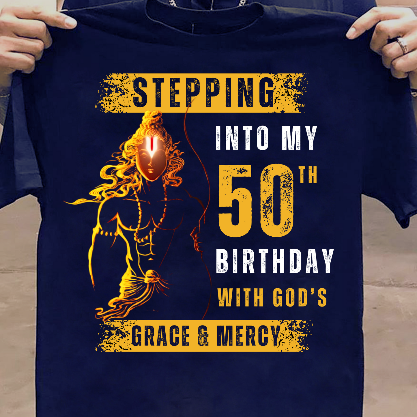 STEPPING INTO MY 50TH BIRTHDAY WITH GOD'S GRACE & MERCY CLASSIC T-SHIRT