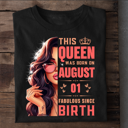 AUGUST 01 QUEEN CLASSIC T-SHIRT