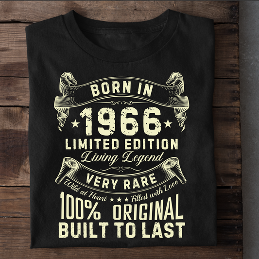 BORN IN 1966 LIVING LEGEND CLASSIC T-SHIRT