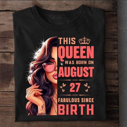 AUGUST 27 QUEEN CLASSIC T-SHIRT