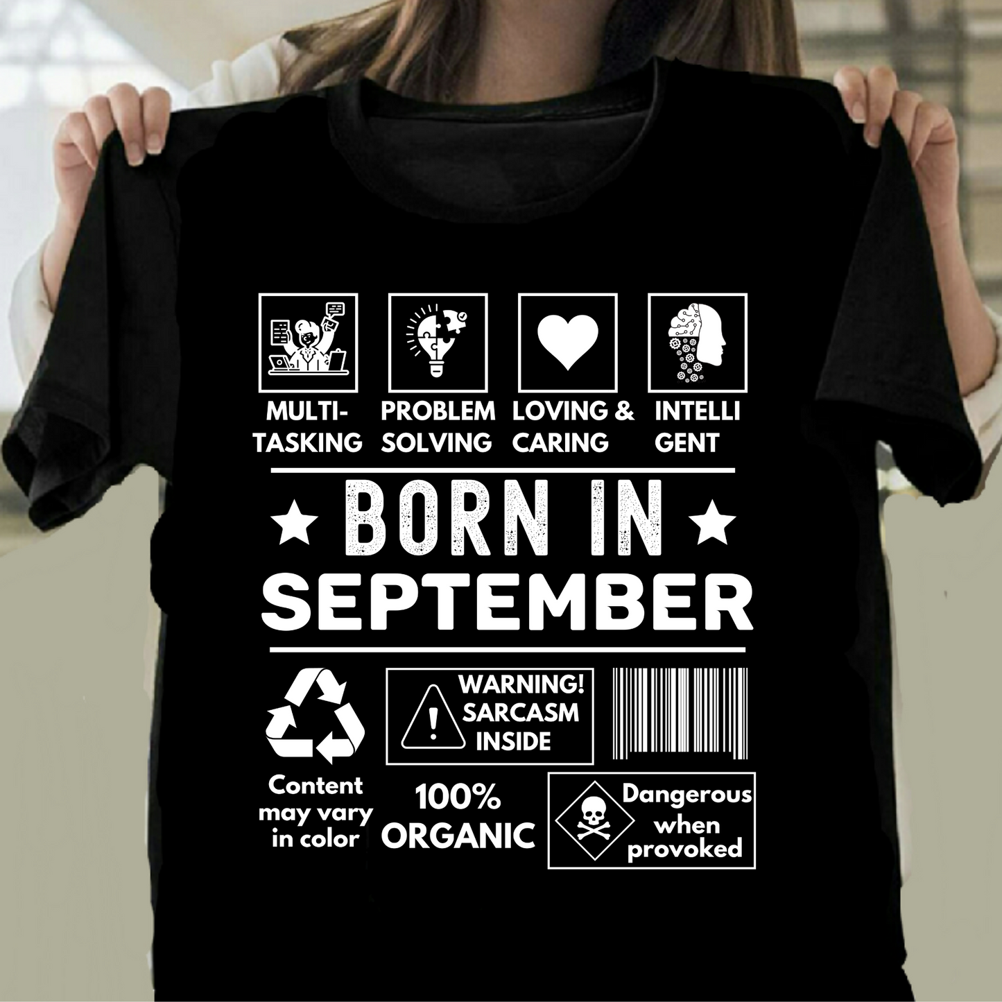 BORN IN SEPTEMBER PREMIUM QUALITY T-SHIRT