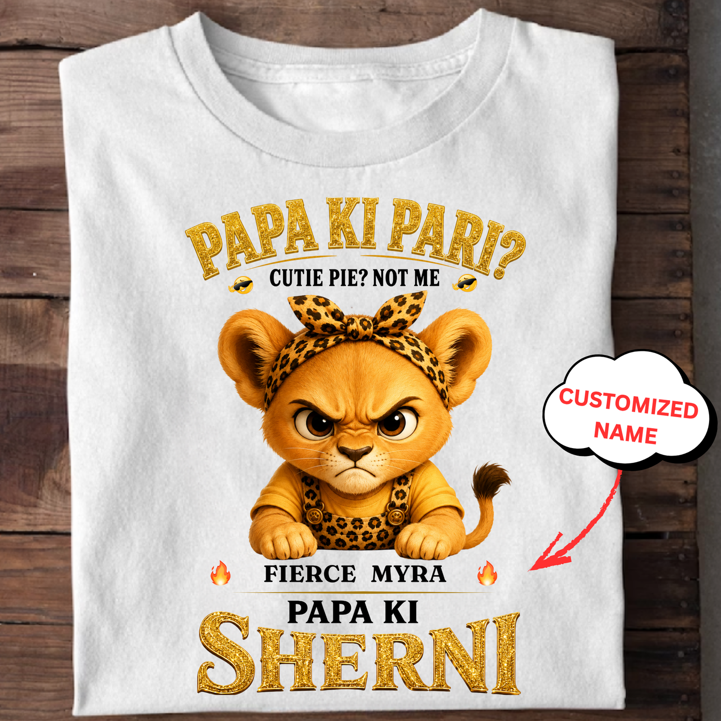 CUSTOMIZED-PAPA KI SHERNI-KID'S CLASSIC KIDS & ADULT T-SHIRT