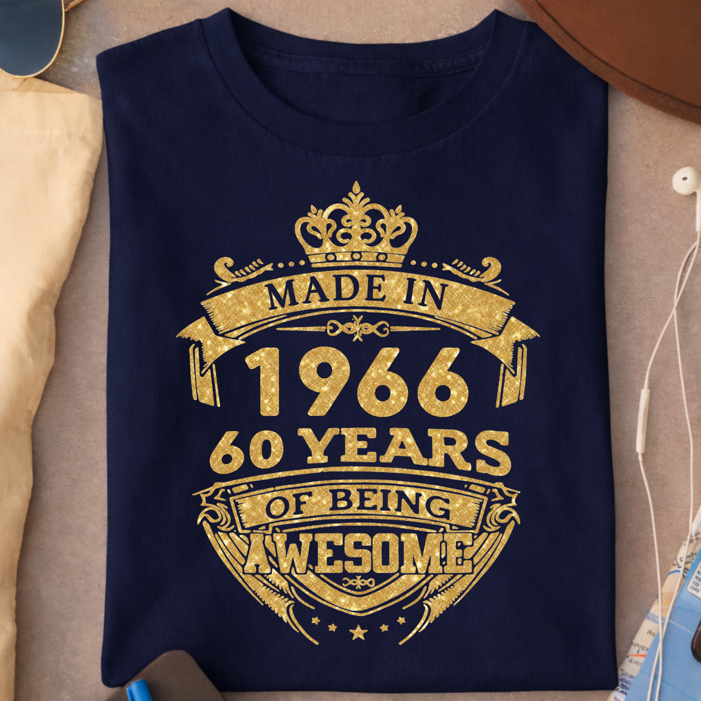 MADE IN 1966 60 YEARS OF BEING AWESOME PREMIUM CLASSIC T-SHIRT