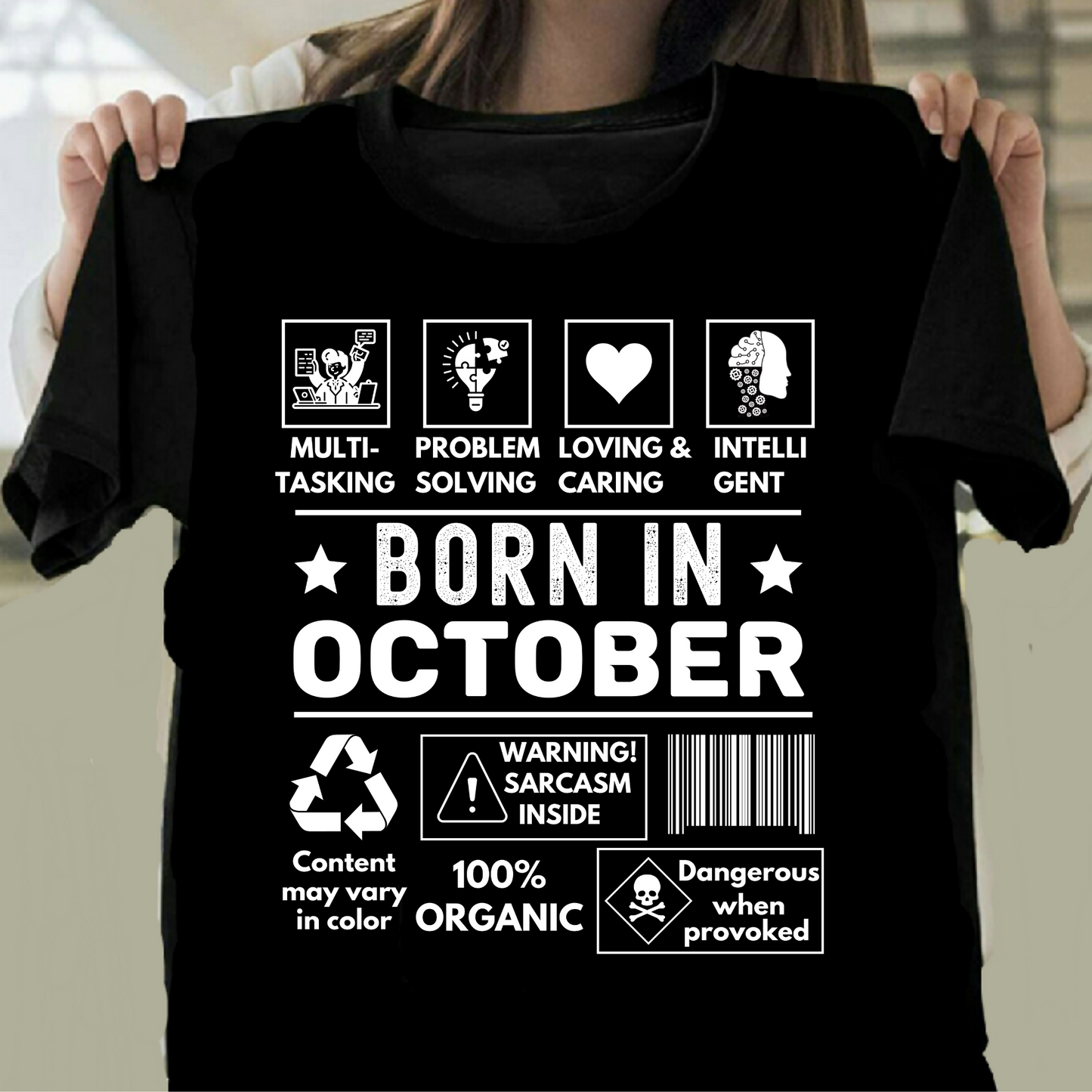 BORN IN OCTOBER PREMIUM QUALITY T-SHIRT