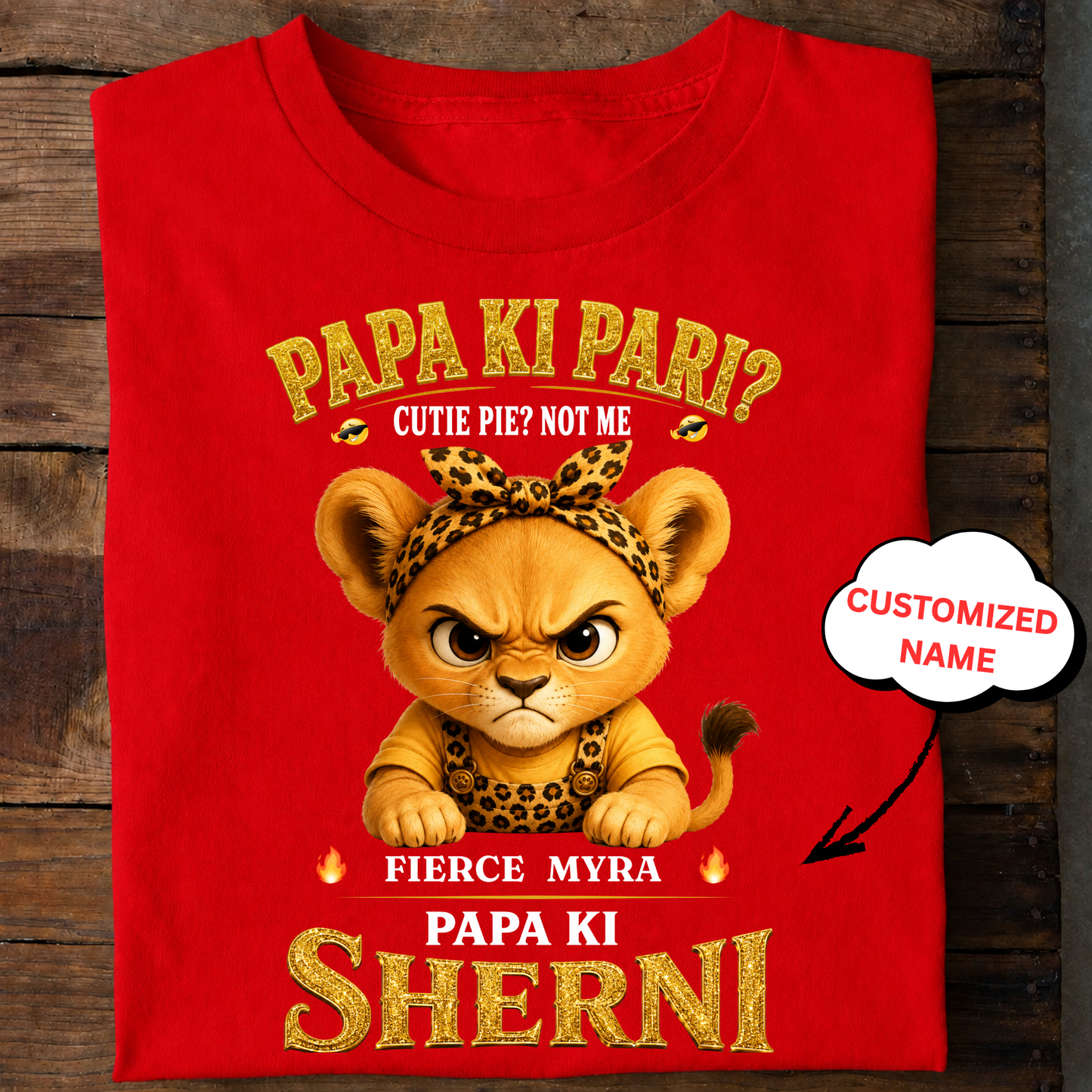 CUSTOMIZED-PAPA KI SHERNI-KID'S CLASSIC KIDS & ADULT T-SHIRT