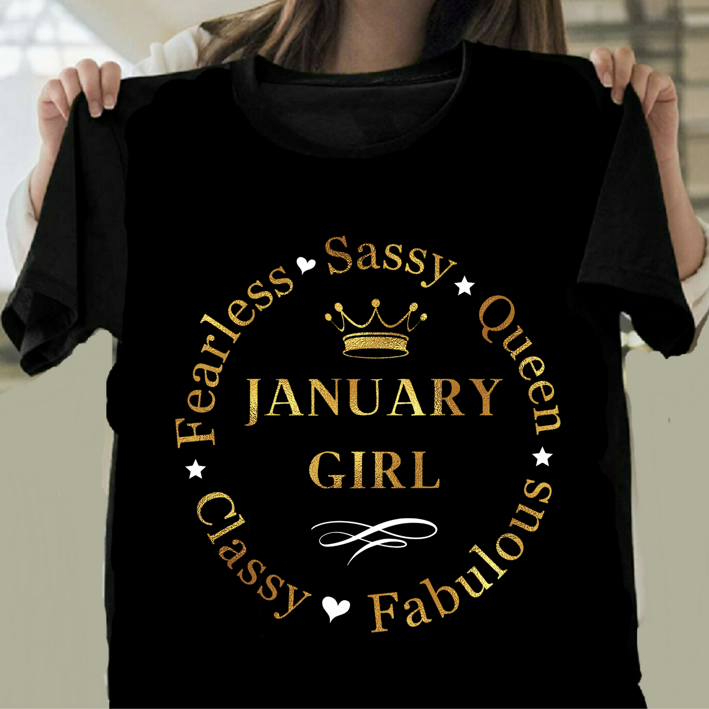 JANUARY FEARLESS GIRL PREMIUM QUALITY T-SHIRT