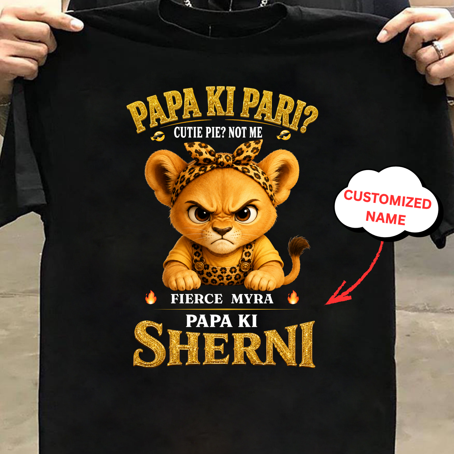 CUSTOMIZED-PAPA KI SHERNI-KID'S CLASSIC KIDS & ADULT T-SHIRT
