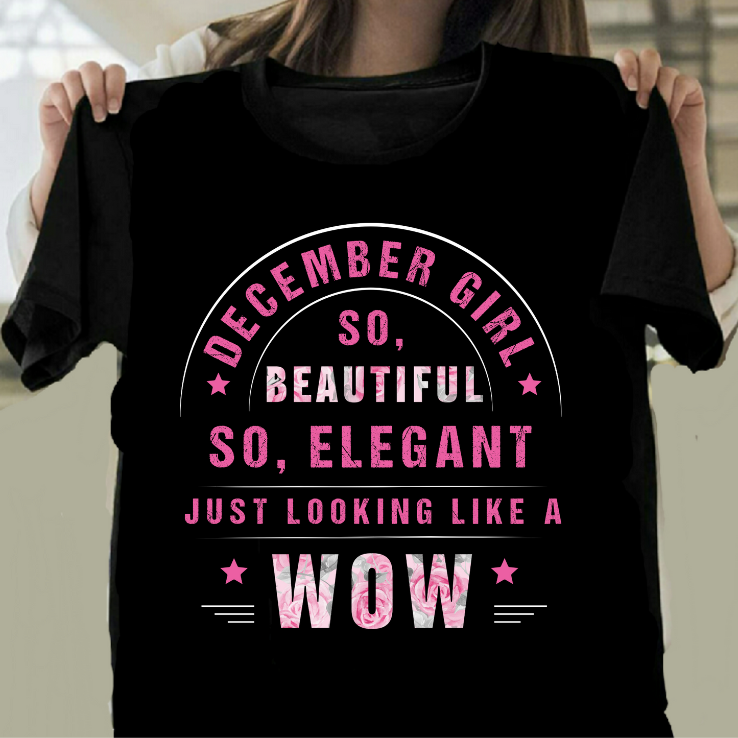 DECEMBER GIRL ELEGANT PREMIUM QUALITY T-SHIRT