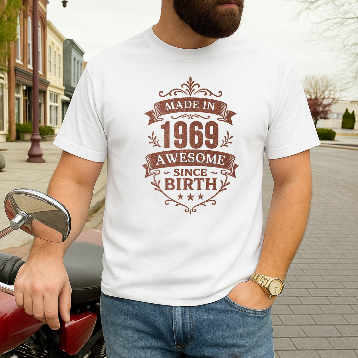 MADE IN 1969 AWESOME SINCE BIRTH PREMIUM QUALITY T-SHIRT