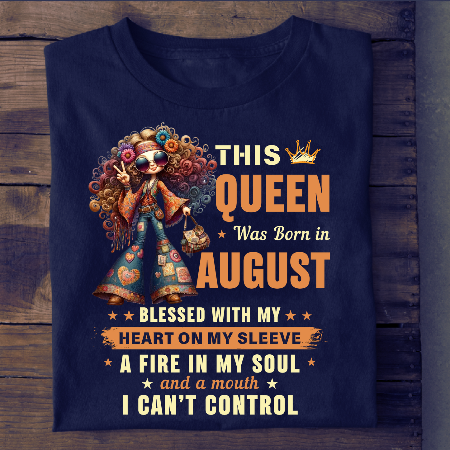 QUEEN AUGUST HEART ON MY SLEEVE CLASSIC T-SHIRT