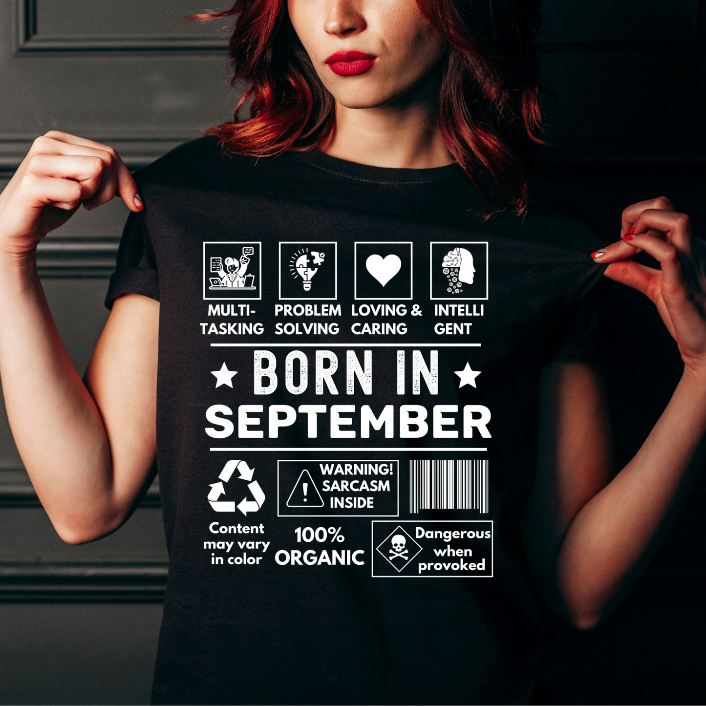 BORN IN SEPTEMBER PREMIUM QUALITY T-SHIRT