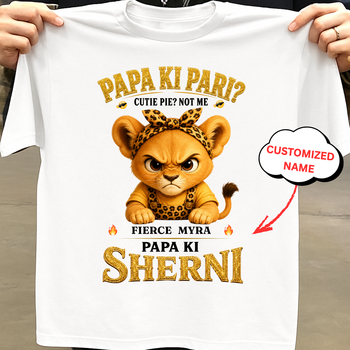 CUSTOMIZED-PAPA KI SHERNI-KID'S CLASSIC KIDS & ADULT T-SHIRT