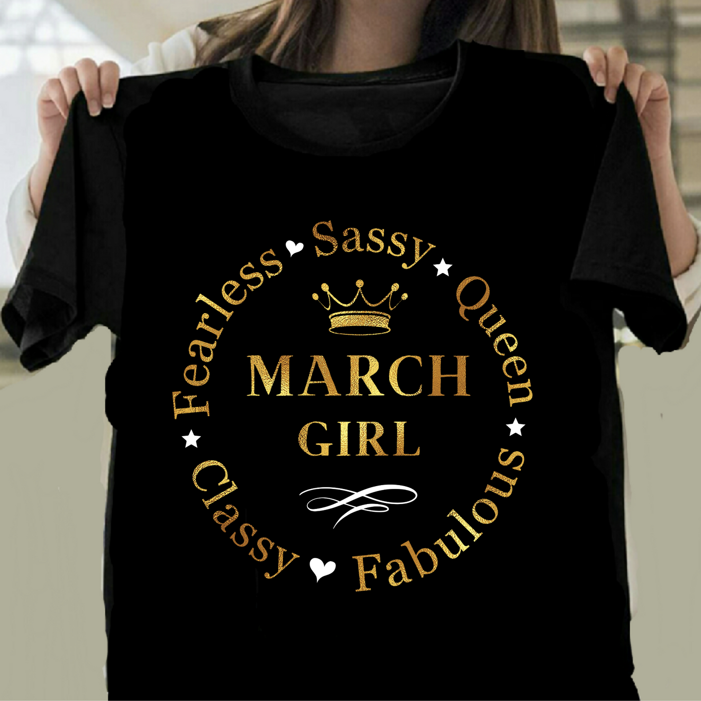 MARCH FEARLESS GIRL PREMIUM QUALITY WOMEN'S T-SHIRT