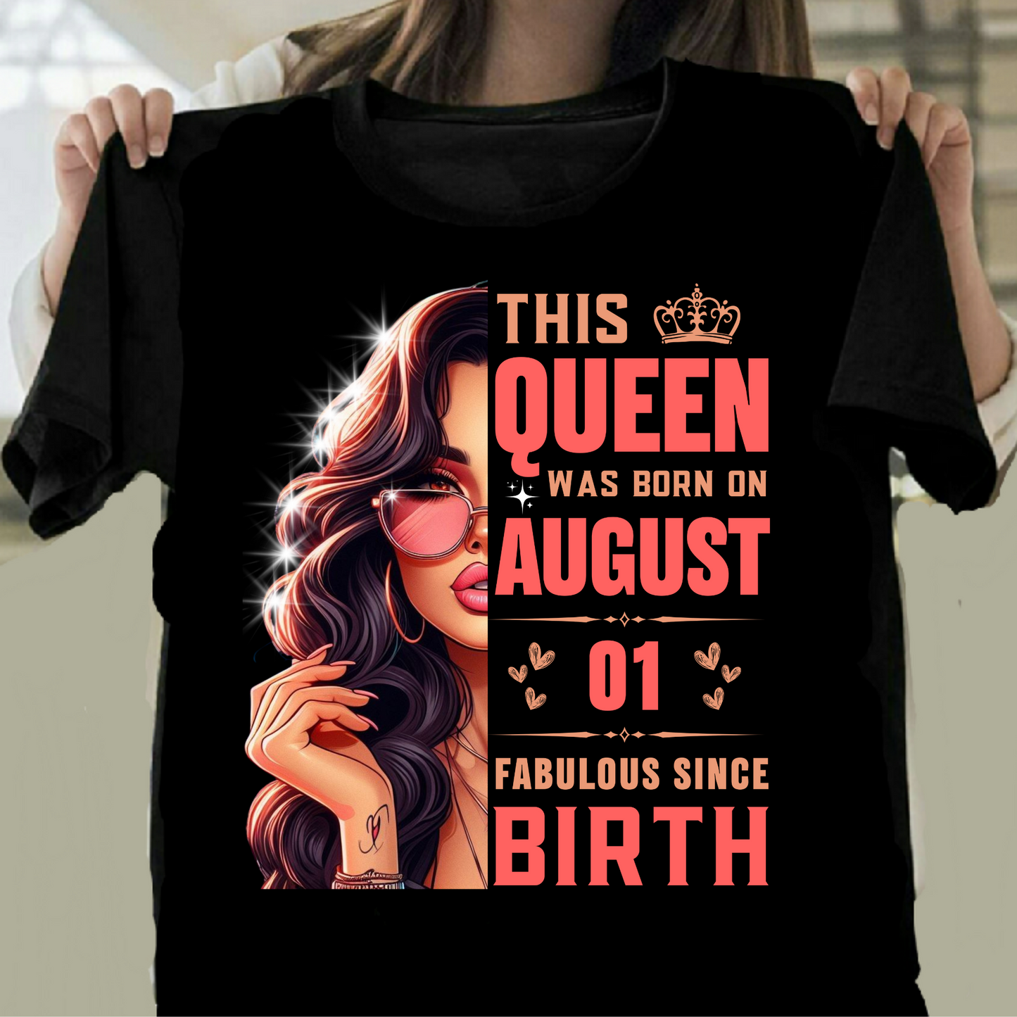 AUGUST 01 QUEEN CLASSIC T-SHIRT