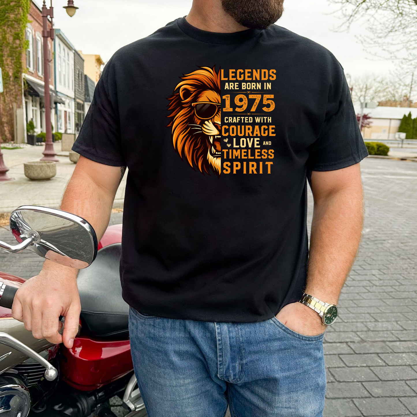 LEGENDS ARE BORN IN 1975 CRAFTED WITH COURAGE CLASSIC T-SHIRT