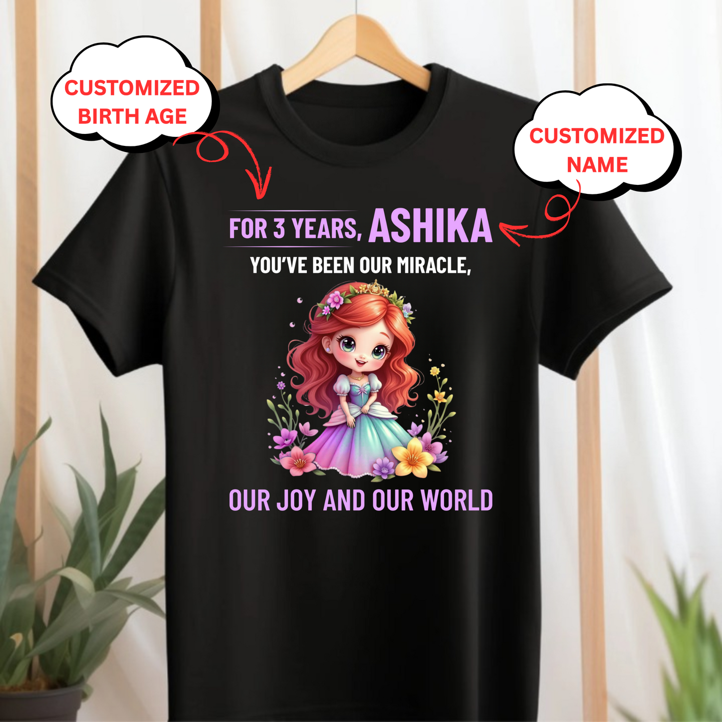 CUSTOMIZATION GIRL'S T-SHIRT-YOU'VE BEEN OUR MIRACLE