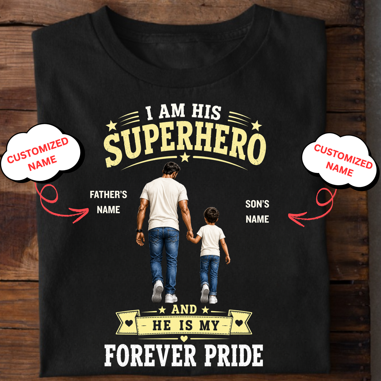I AM HIS SUPERHERO (DAD & SON) CLASSIC T-SHIRT