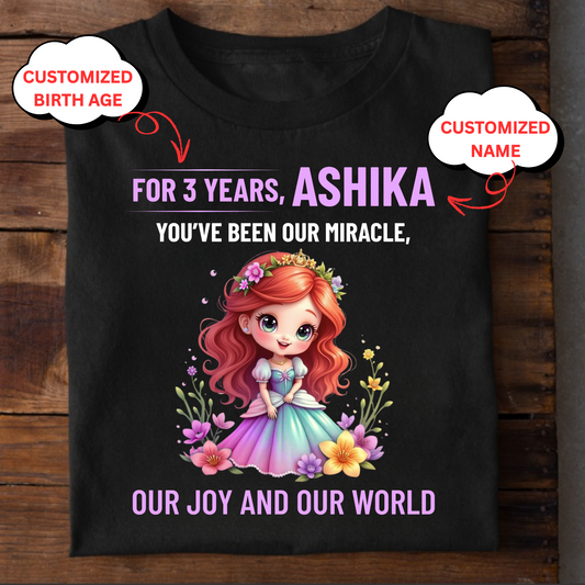 CUSTOMIZATION KIDS T-SHIRT-YOU'VE BEEN OUR MIRACLE