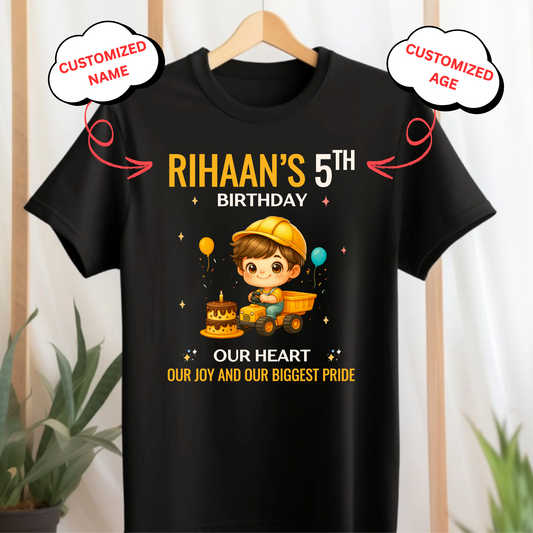 CUSTOMIZED-OUR HEART, OUR JOY BIRTHDAY T-SHIRT