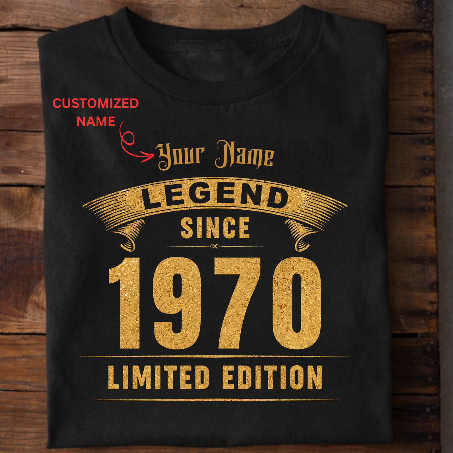 CUSTOMIZATION -LEGEND SINCE 1970 PREMIUM QUALITY T-SHIRT