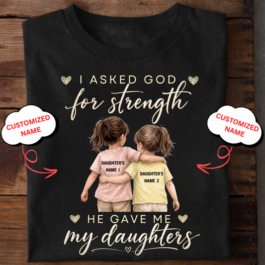 CUSTOMIZED-MY STRENGTH, MY DAUGHTERS CLASSIC T-SHIRT