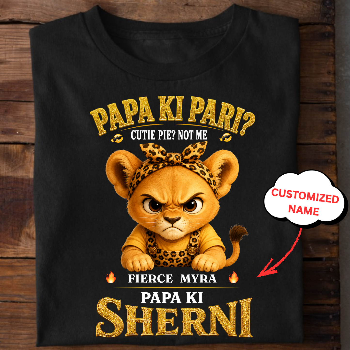 CUSTOMIZED-PAPA KI SHERNI-KID'S CLASSIC KIDS & ADULT T-SHIRT