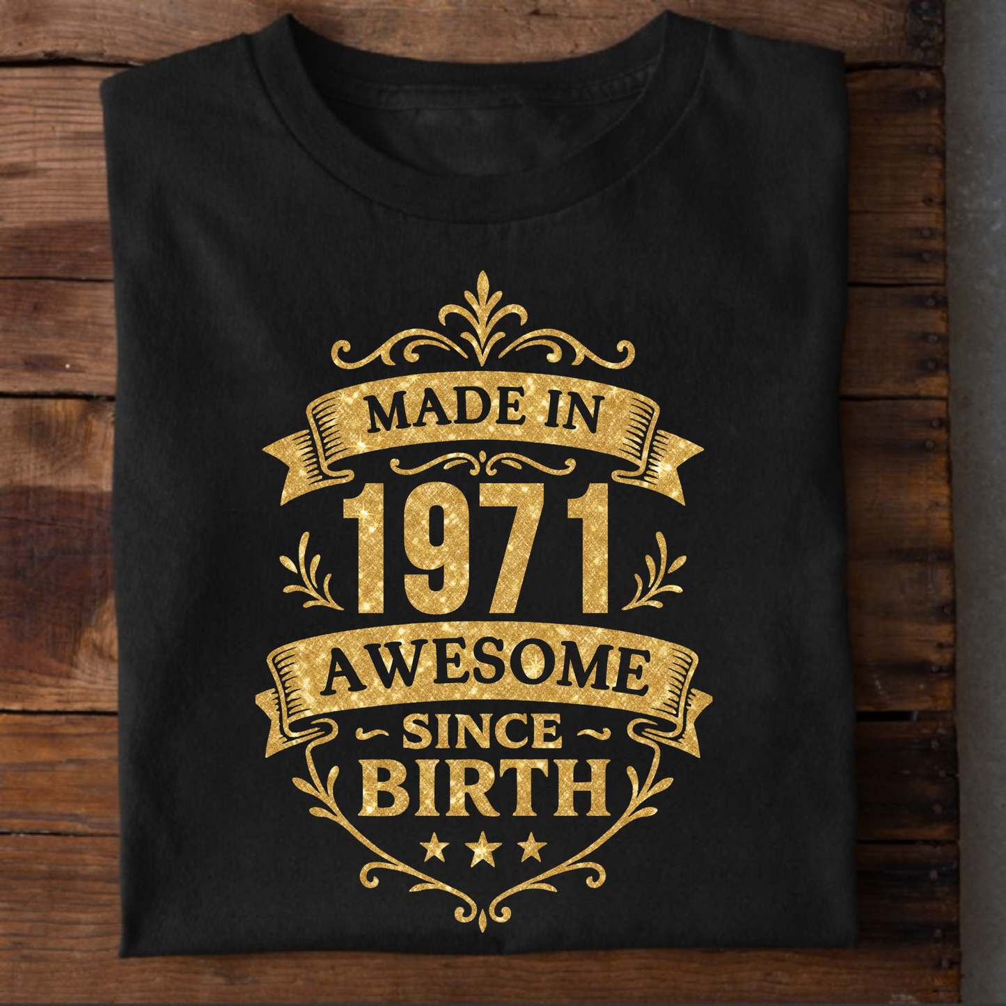 MADE IN 1971 AWESOME SINCE BIRTH PREMIUM QUALITY T-SHIRT