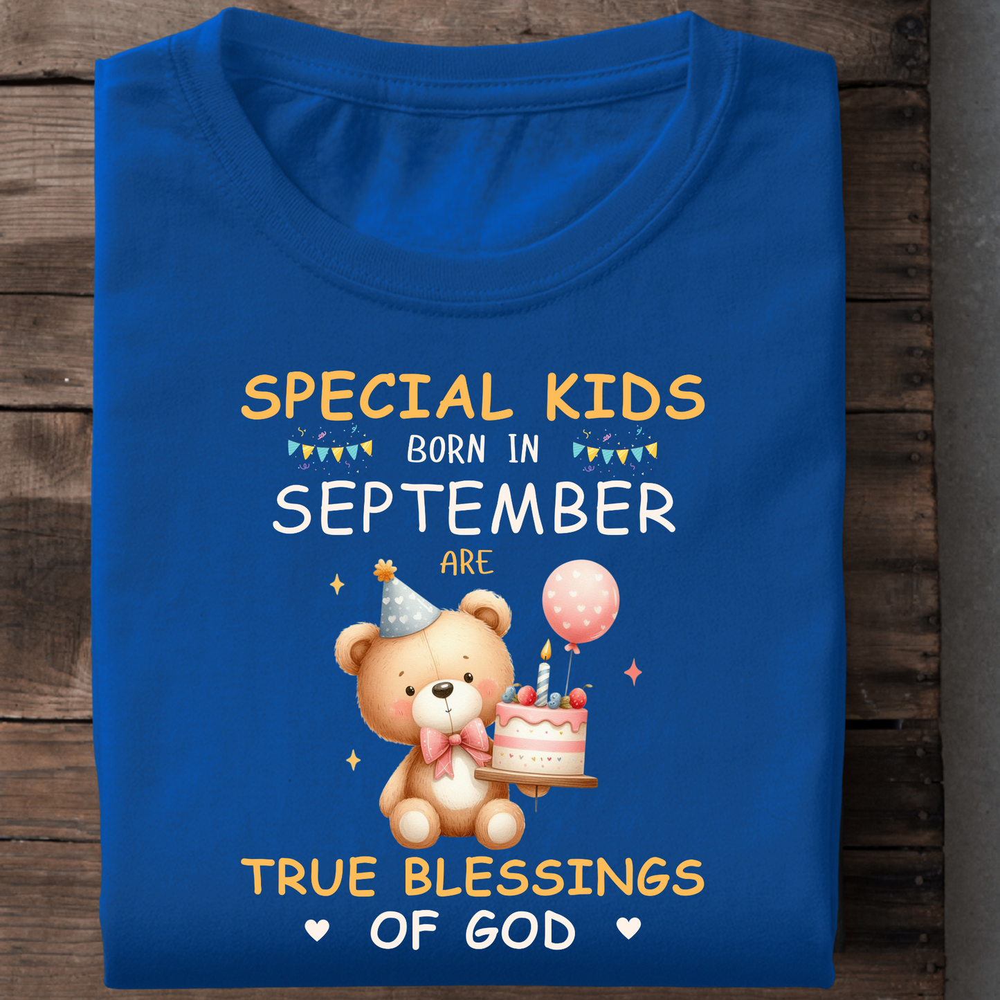 SPECIAL KIDS BORN IN SEPTEMBER ARE TRUE BLESSING OF GOD-KIDS UNISEX T-SHIRT
