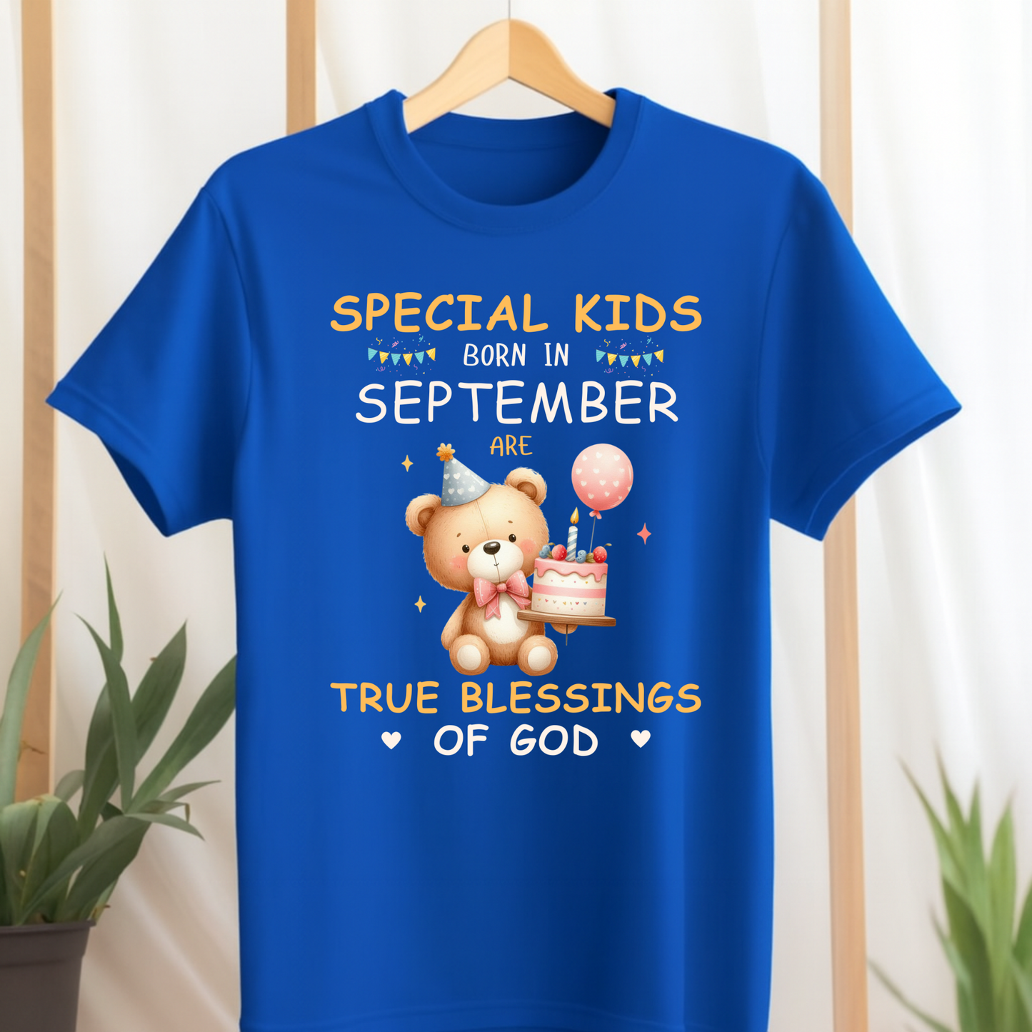 SPECIAL KIDS BORN IN SEPTEMBER ARE TRUE BLESSING OF GOD-KIDS UNISEX T-SHIRT