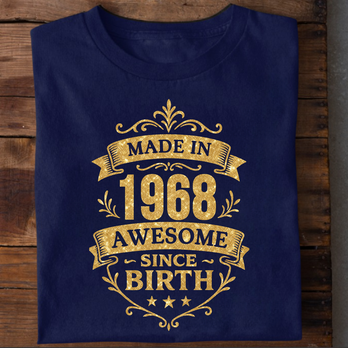 MADE IN 1968 AWESOME SINCE BIRTH PREMIUM QUALITY T-SHIRT