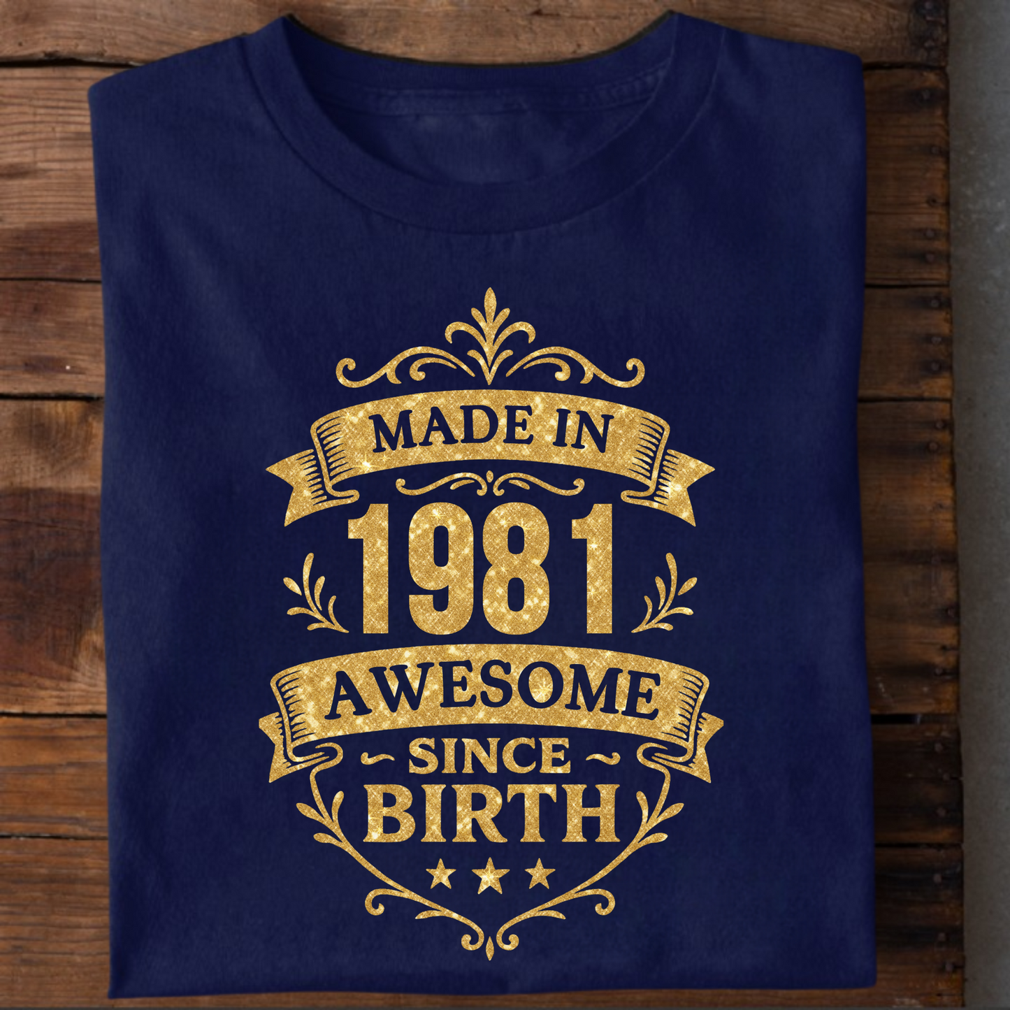MADE IN 1981 AWESOME SINCE BIRTH PREMIUM QUALITY T-SHIRT