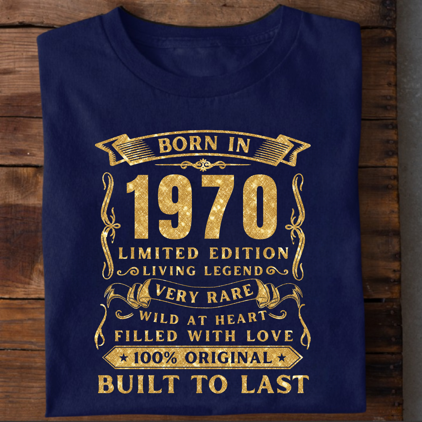 BORN IN 1970 PREMIUM QUALITY T-SHIRT