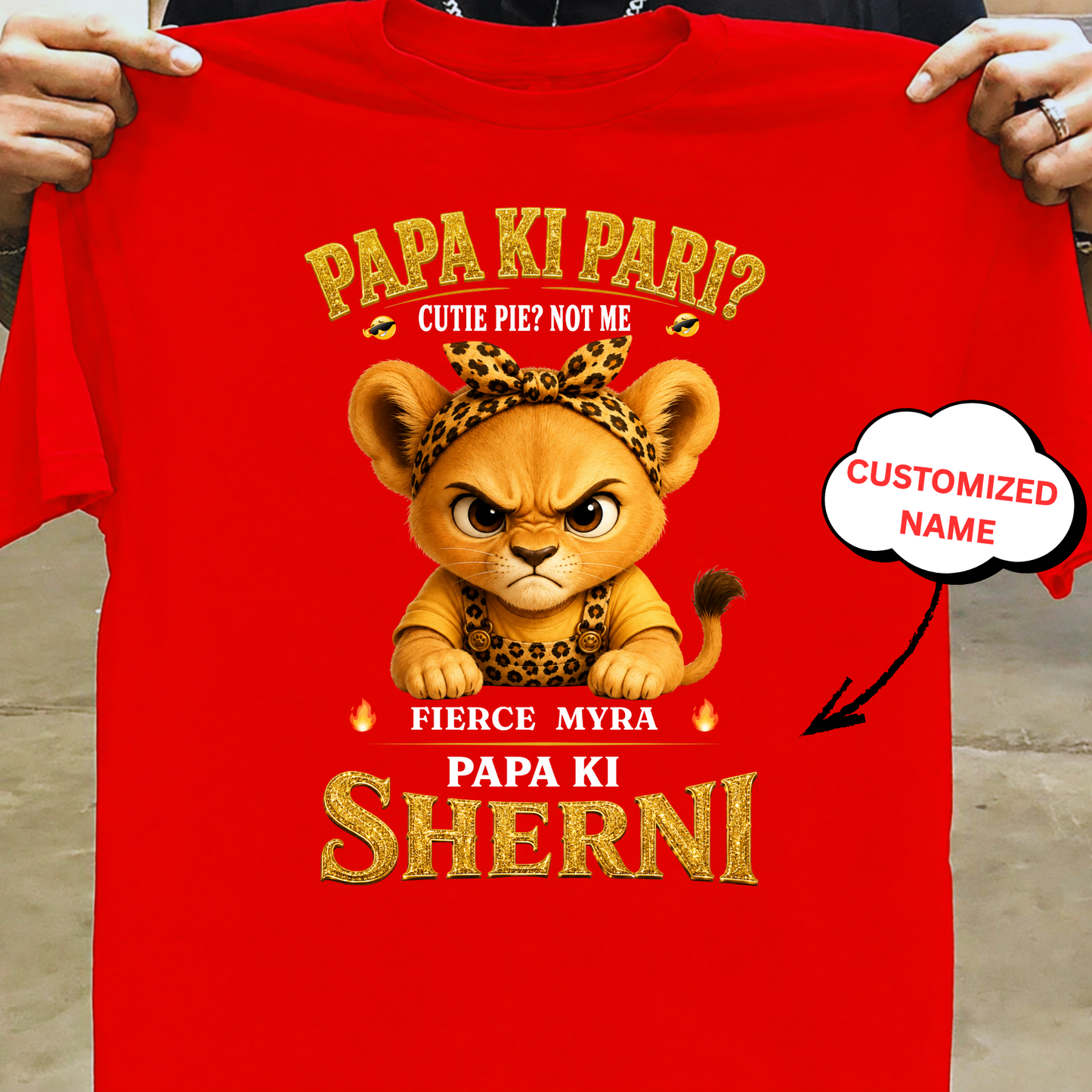 CUSTOMIZED-PAPA KI SHERNI-KID'S CLASSIC KIDS & ADULT T-SHIRT