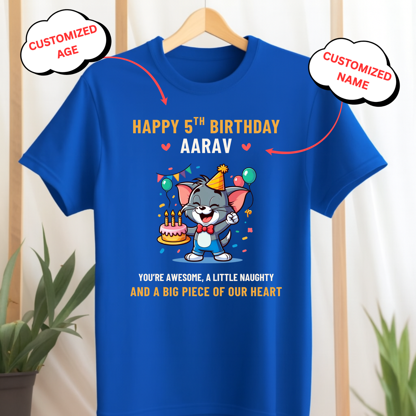 CUSTOMIZED- YOU'RE AWESOME, A LITTLE NAUGHTY BIRTHDAY CLASSIC T-SHIRT