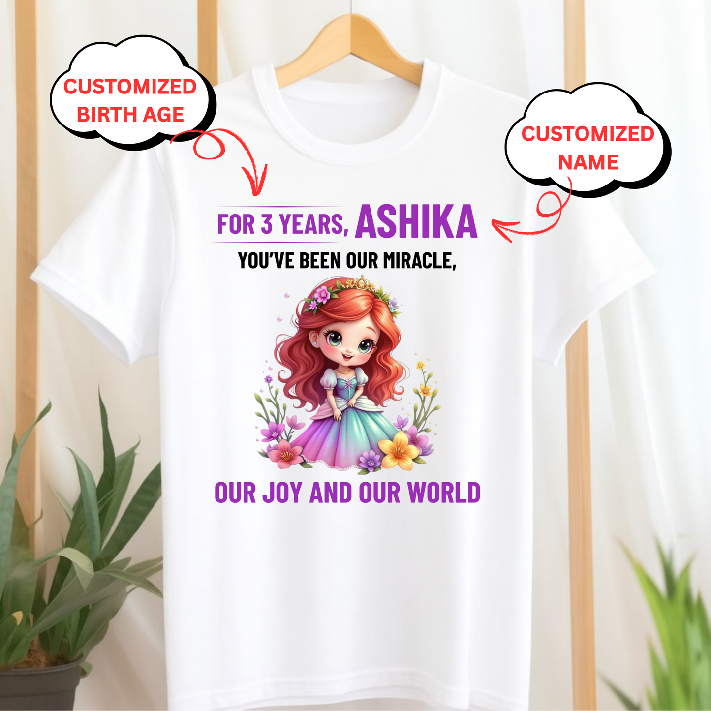 CUSTOMIZATION GIRL'S T-SHIRT-YOU'VE BEEN OUR MIRACLE