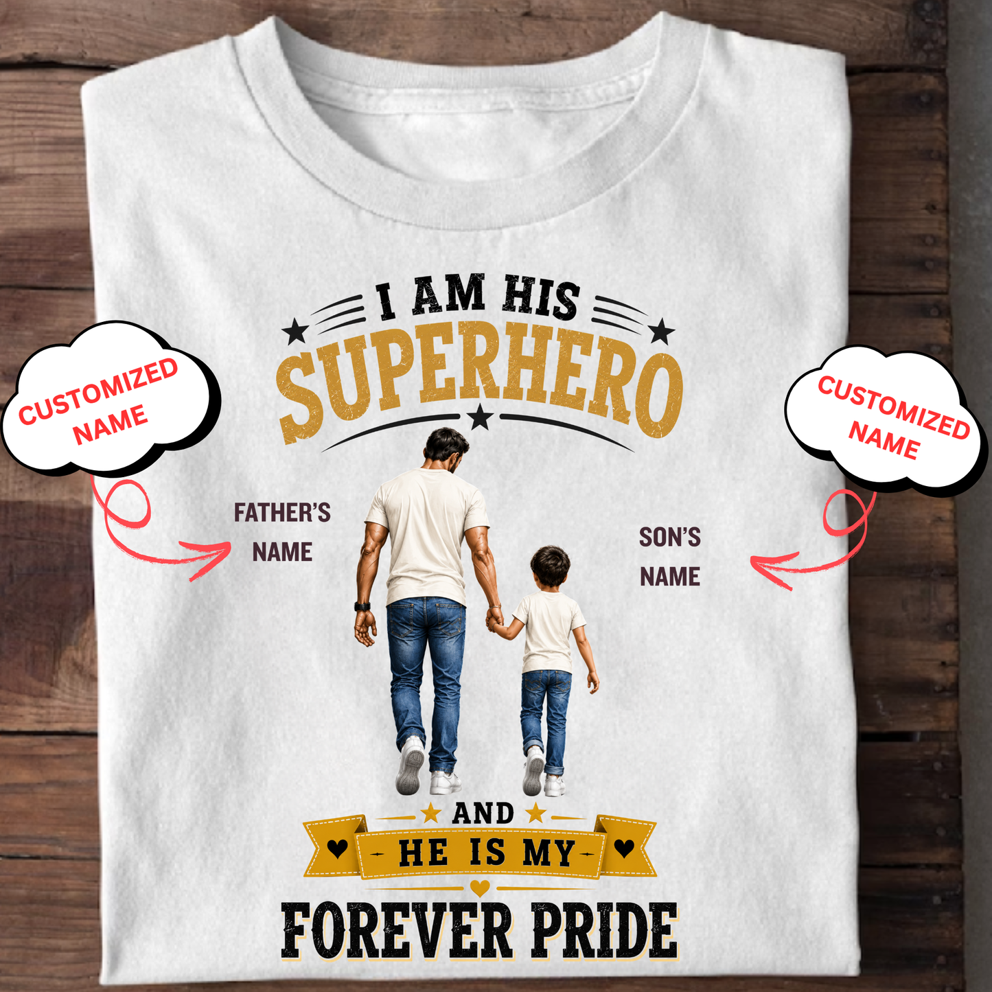 I AM HIS SUPERHERO (DAD & SON) CLASSIC T-SHIRT