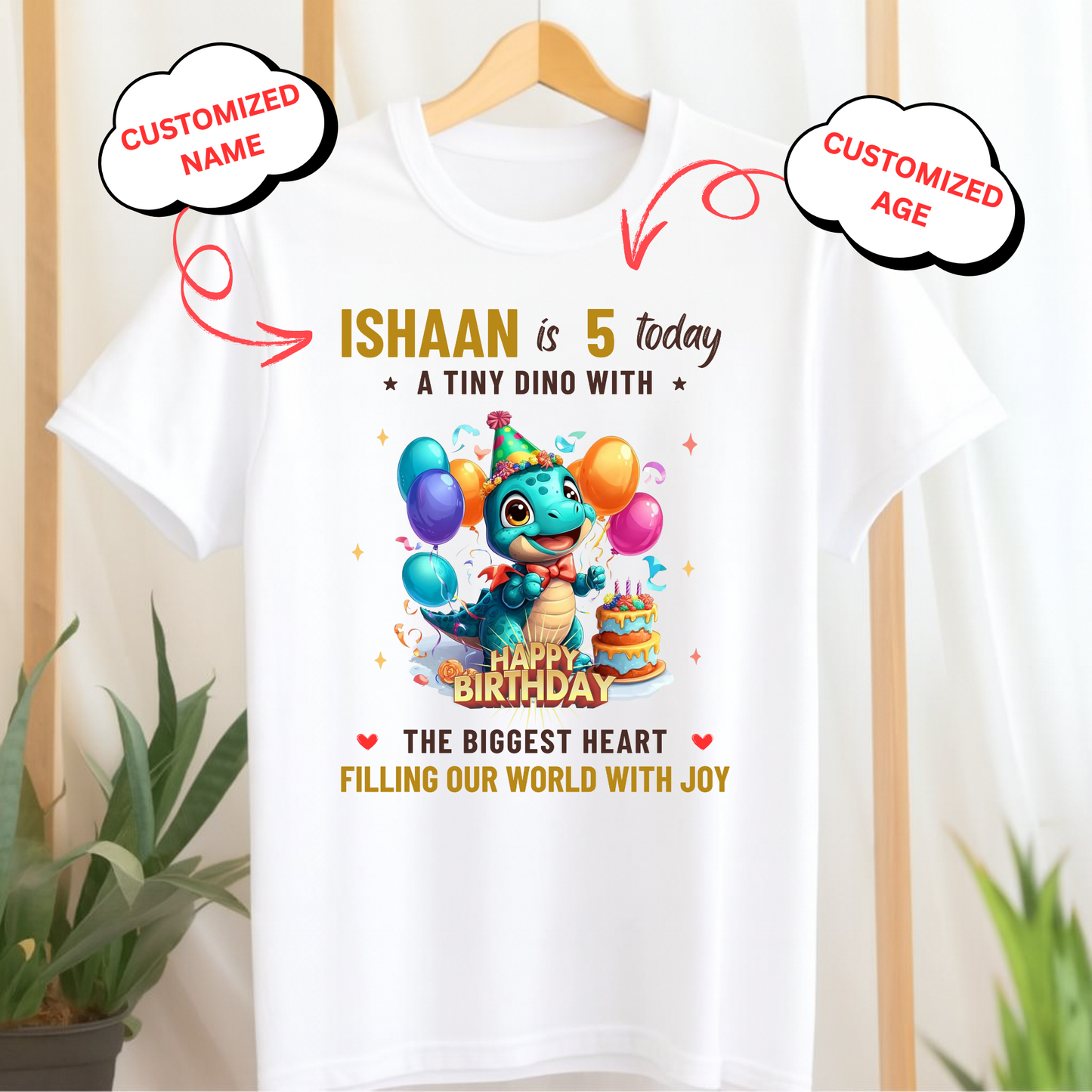 CUSTOMIZED-A TINY DINO WITH THE BIGGEST HEART CLASSIC T-SHIRT