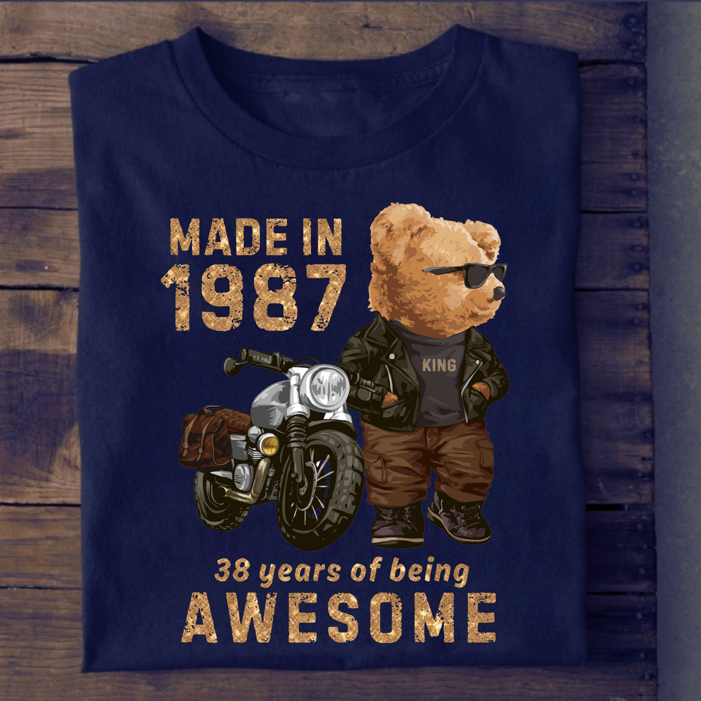 MADE IN 1987 38 YEARS OF BEING AWESOME (PANDA) PREMIUM QUALITY T-SHIRT